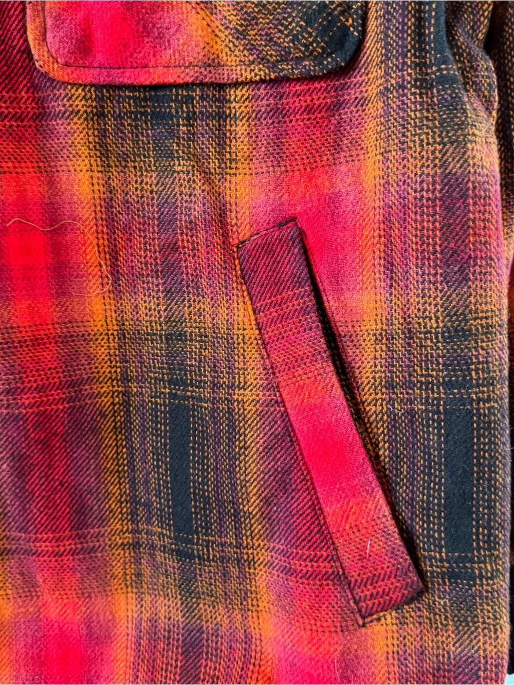 bp Red and Black Plaid Zip-Up Jacket